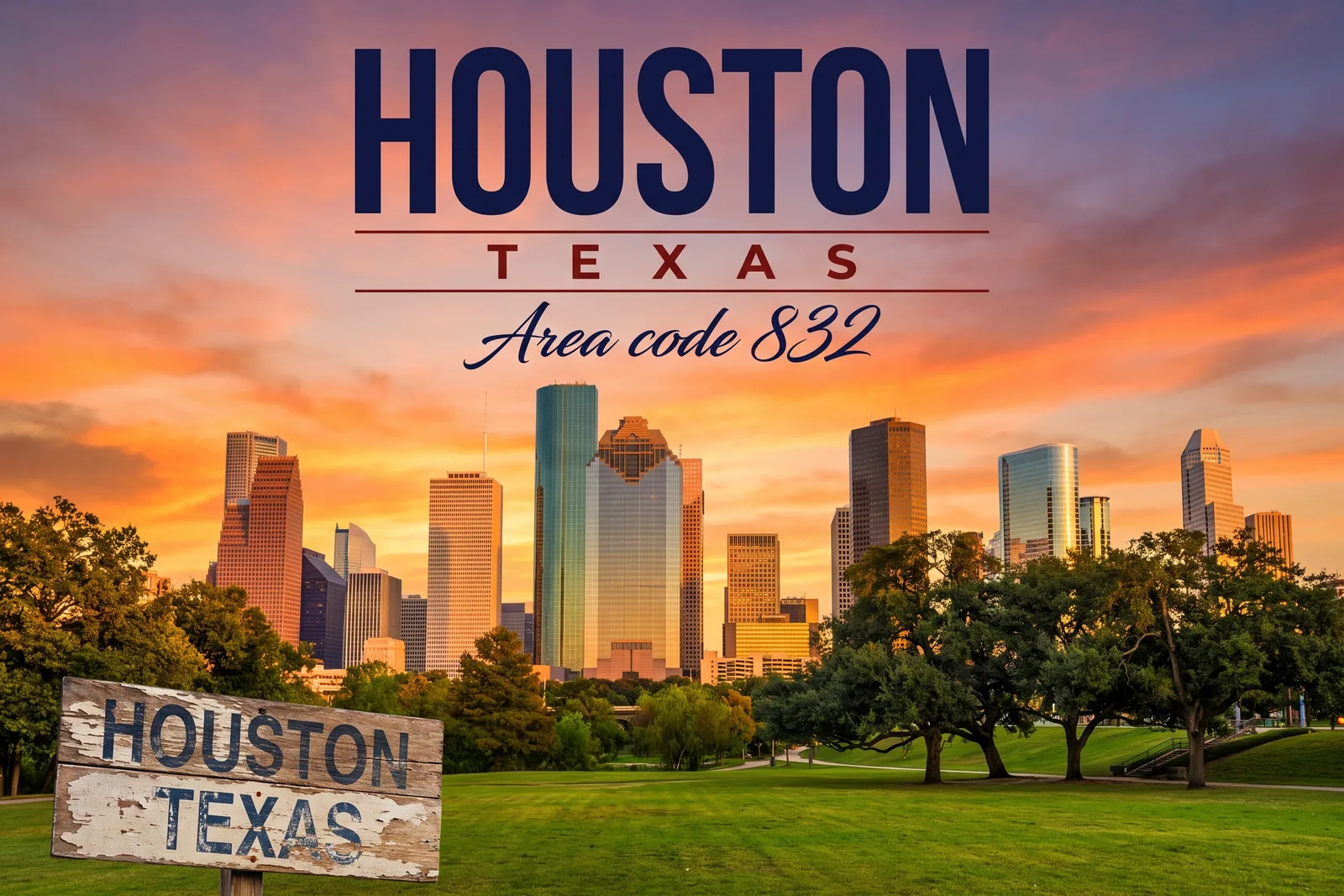 Innenstadt von Houston, Vorwahl 832