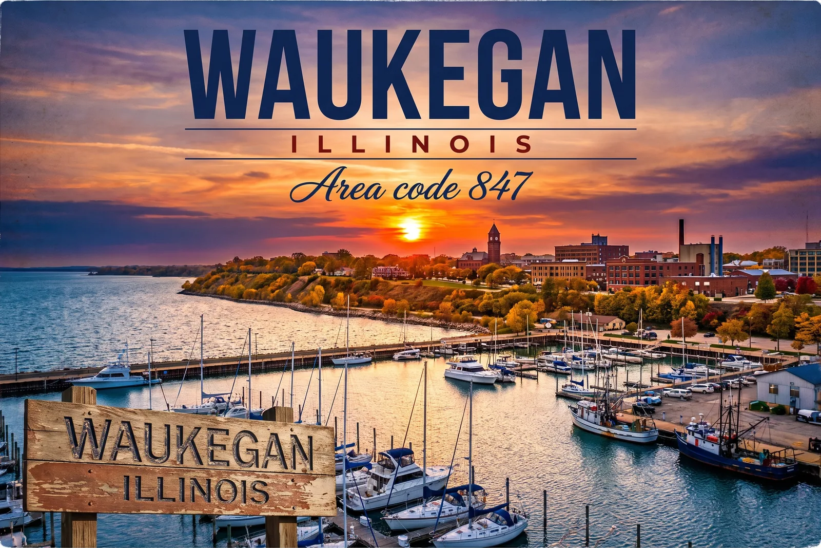 Innenstadt von Waukegan, Vorwahl 847