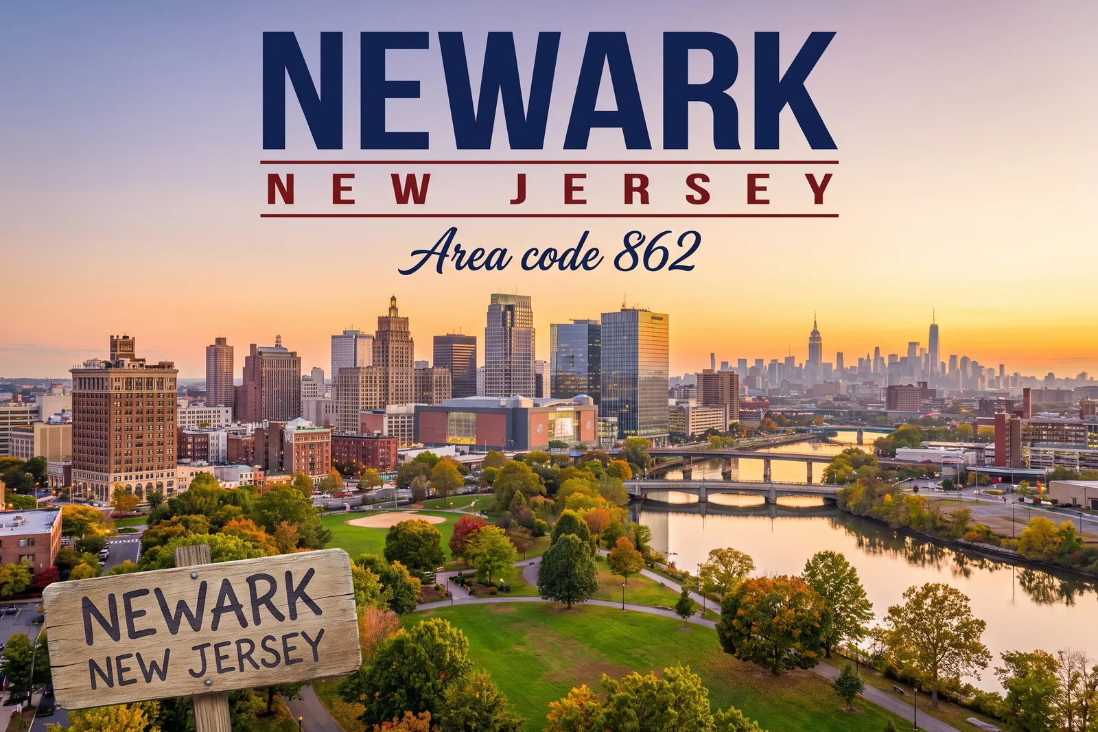 Innenstadt von Newark, Vorwahl 862