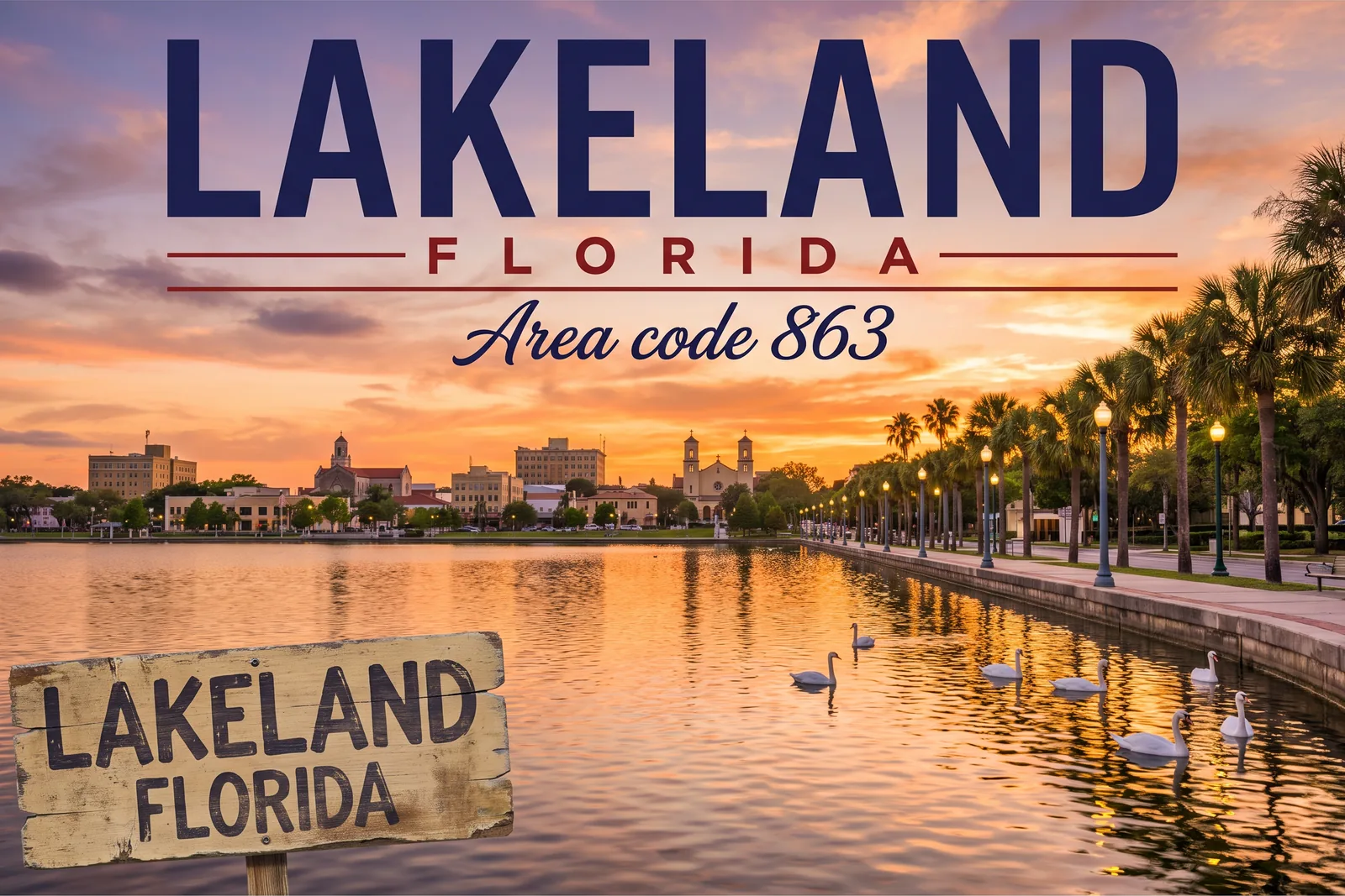 Innenstadt von Lakeland, Vorwahl 863