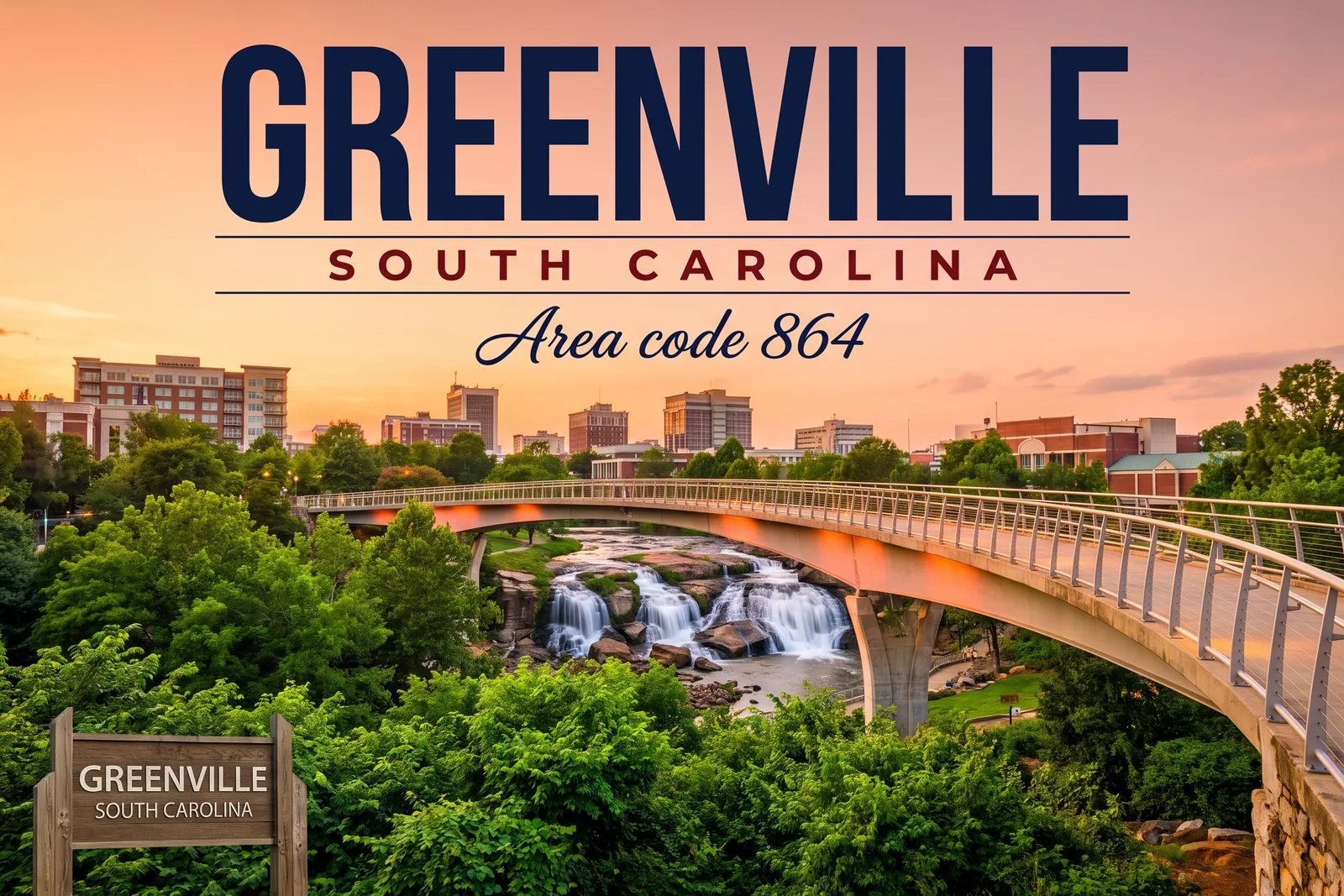 Innenstadt von Greenville, Vorwahl 864