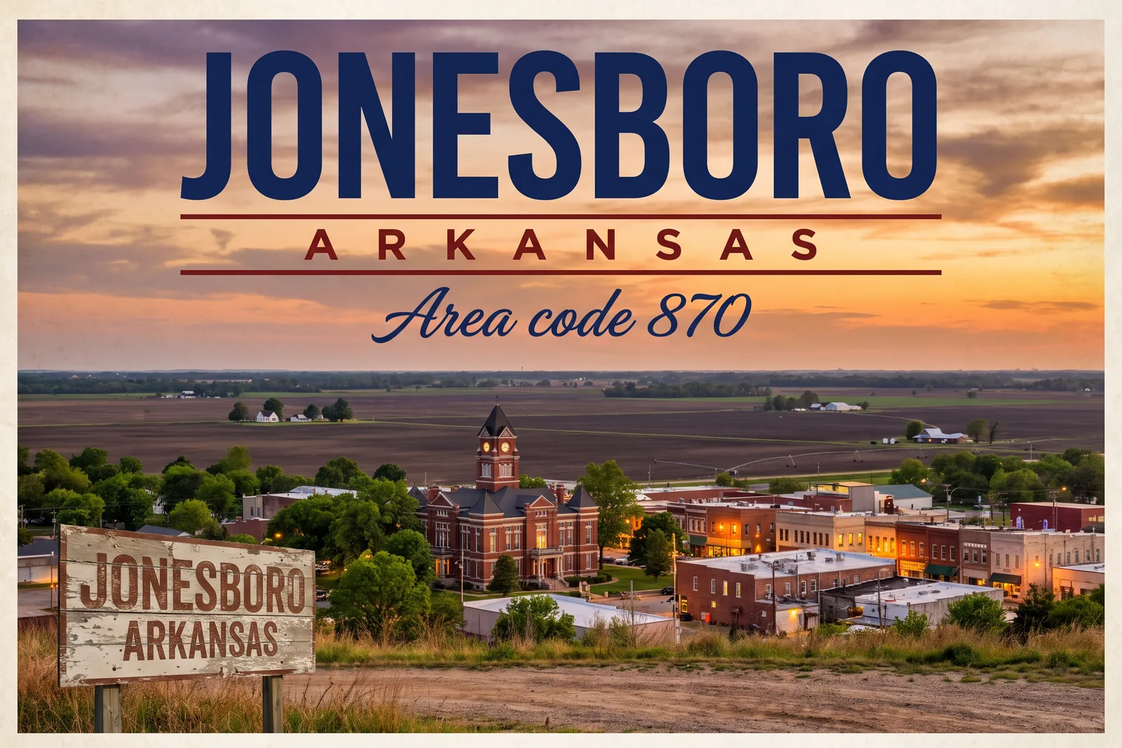 Innenstadt von Jonesboro, Vorwahl 870