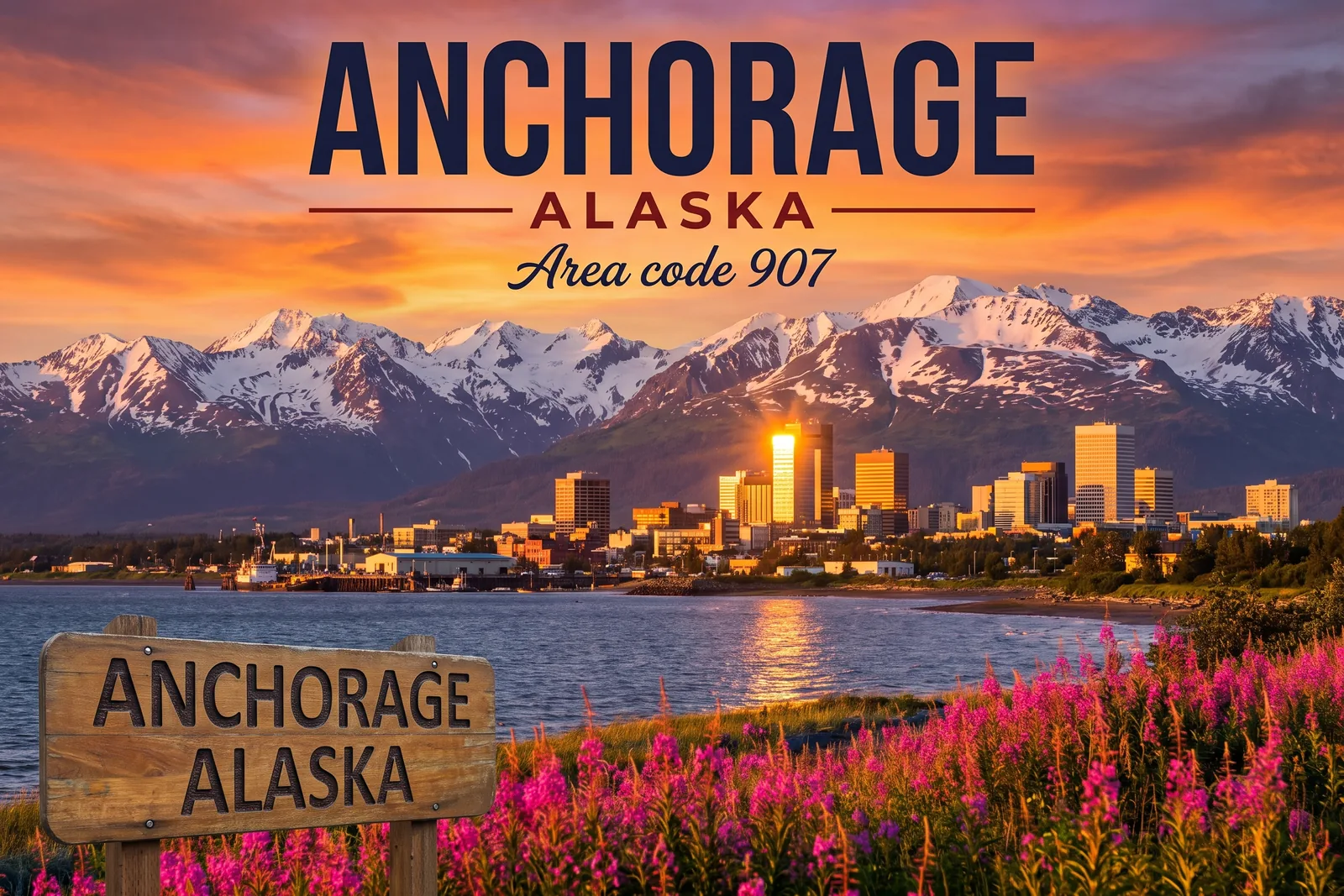 Innenstadt von Anchorage, Vorwahl 907