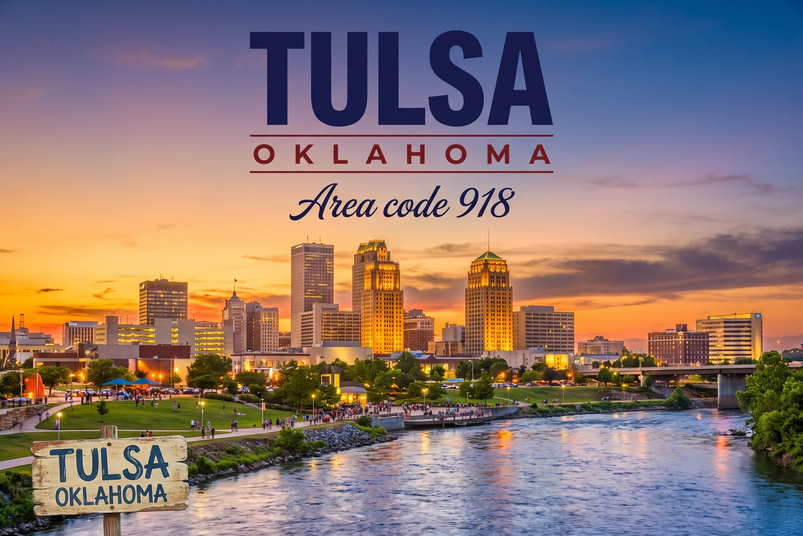 Innenstadt von Tulsa, Vorwahl 918