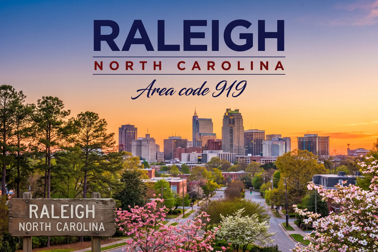 Innenstadt von Raleigh, Vorwahl 919