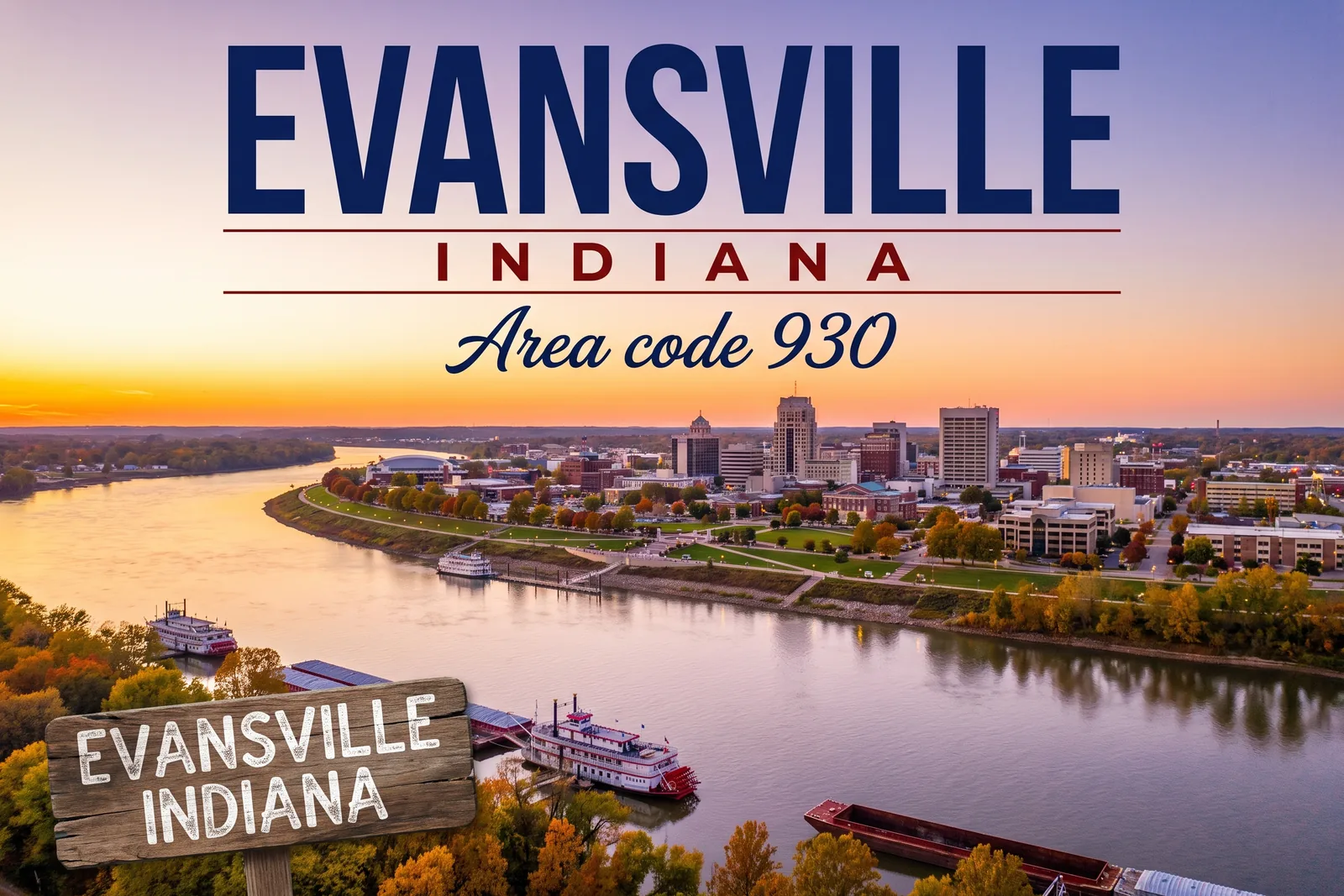 Innenstadt von Evansville, Vorwahl 930