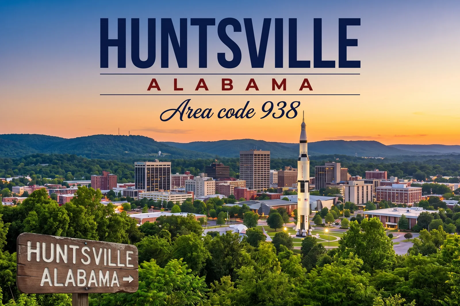 Innenstadt von Huntsville, Vorwahl 938