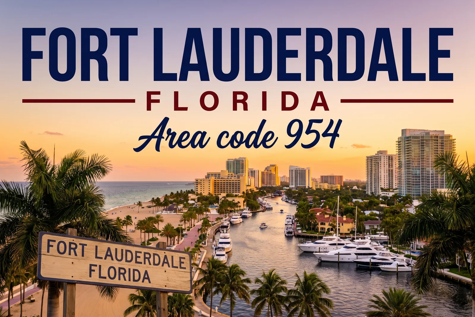 Innenstadt von Fort Lauderdale, Vorwahl 954