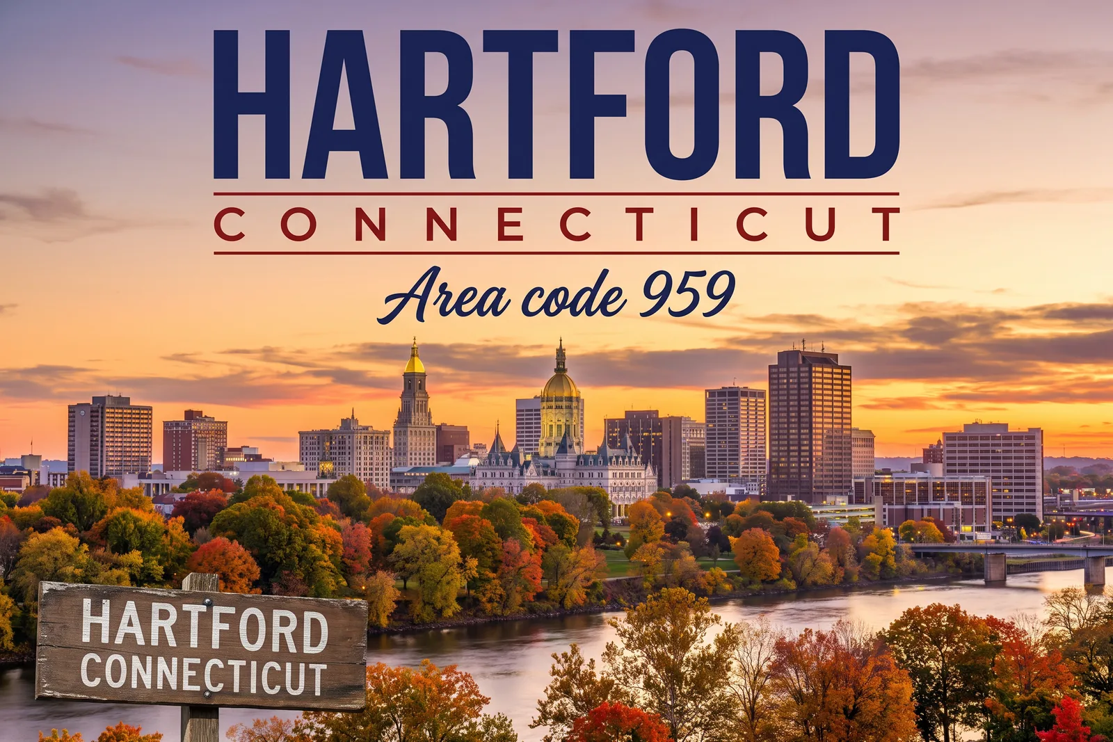 Innenstadt von Hartford, Vorwahl 959