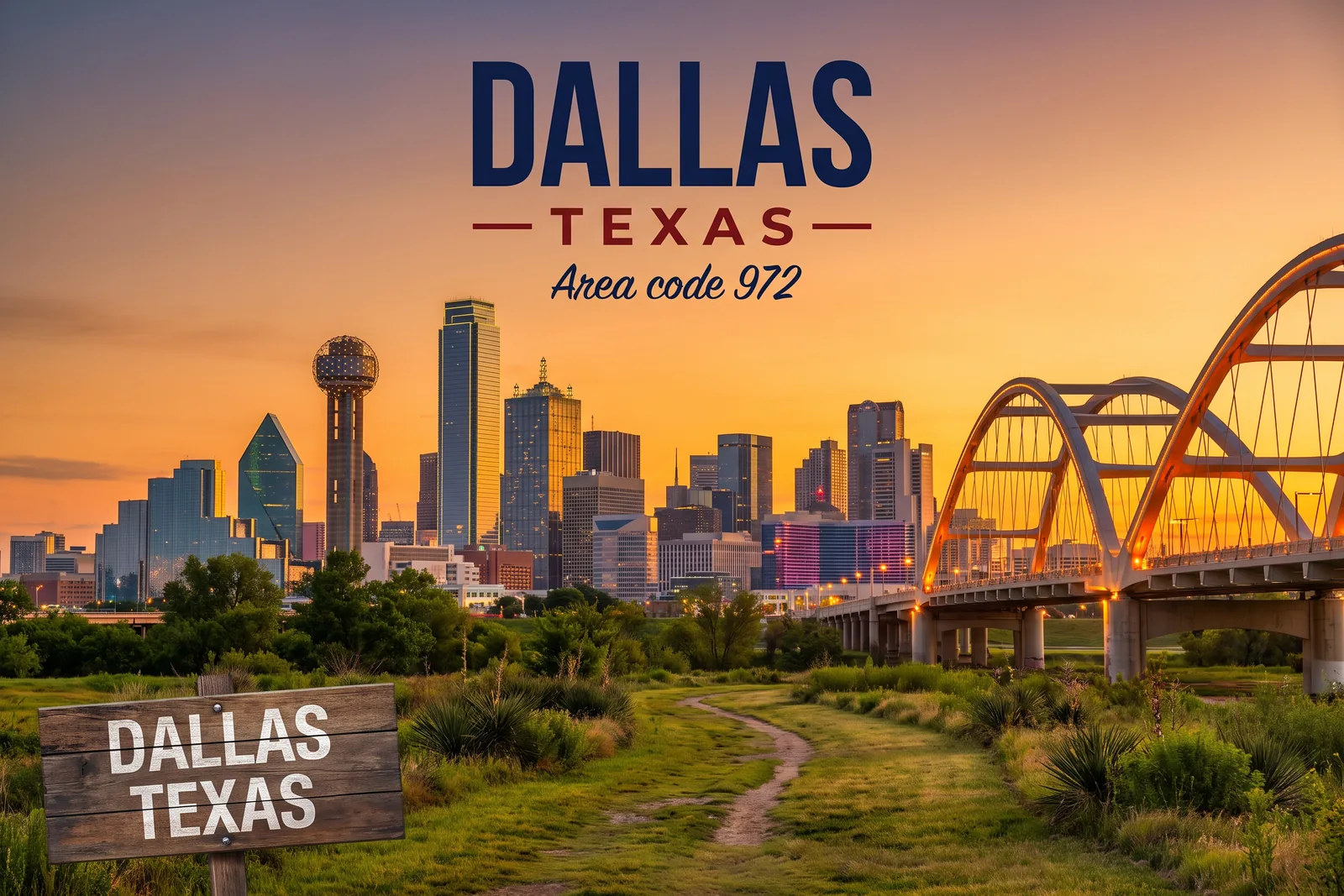Innenstadt von Dallas, Vorwahl 972