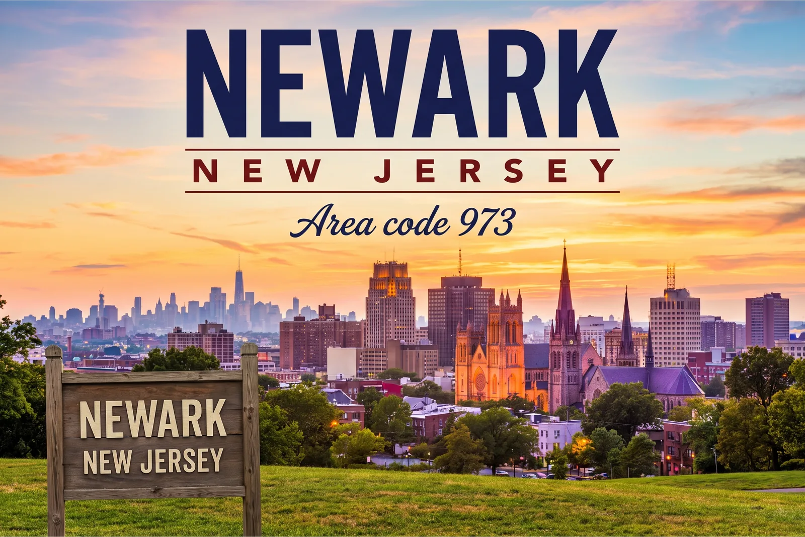 Innenstadt von Newark, Vorwahl 973