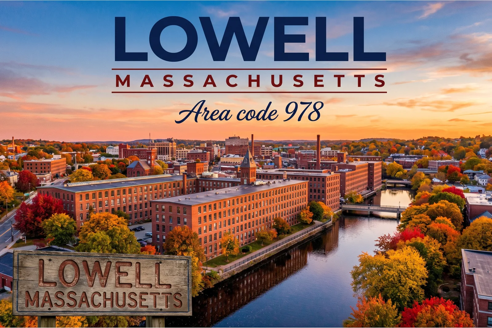 Innenstadt von Lowell, Vorwahl 978