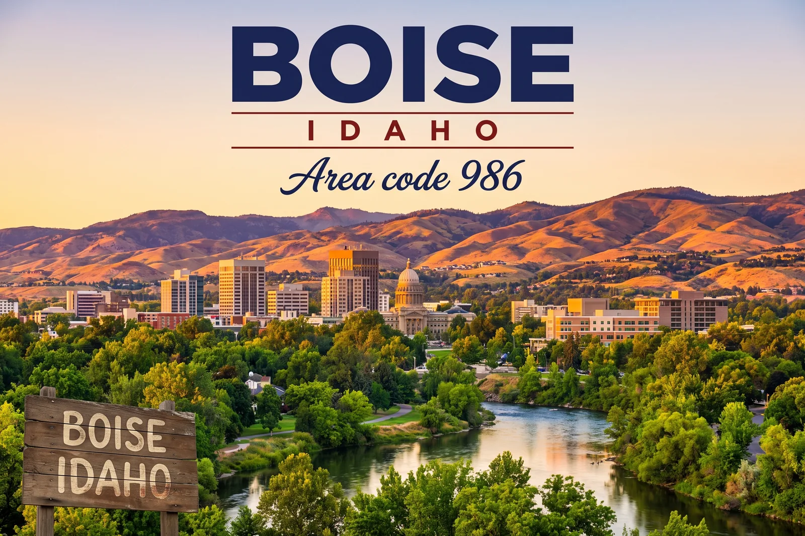 Innenstadt von Boise, Vorwahl 986