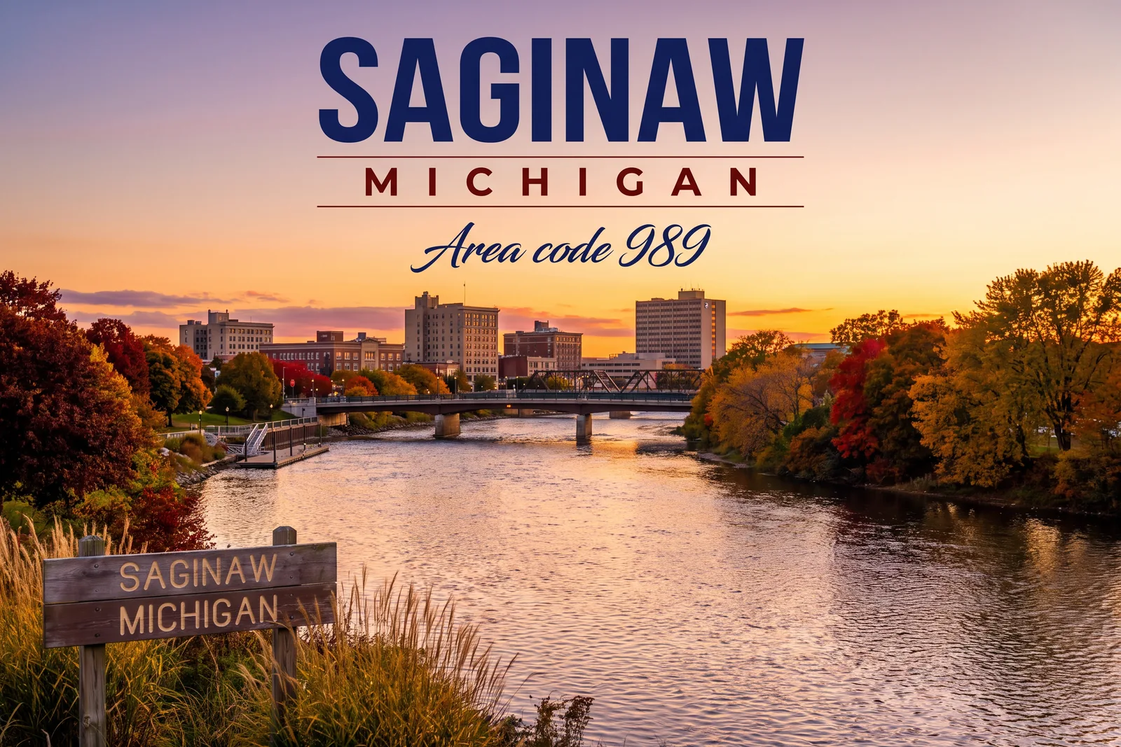 Innenstadt von Saginaw, Vorwahl 989