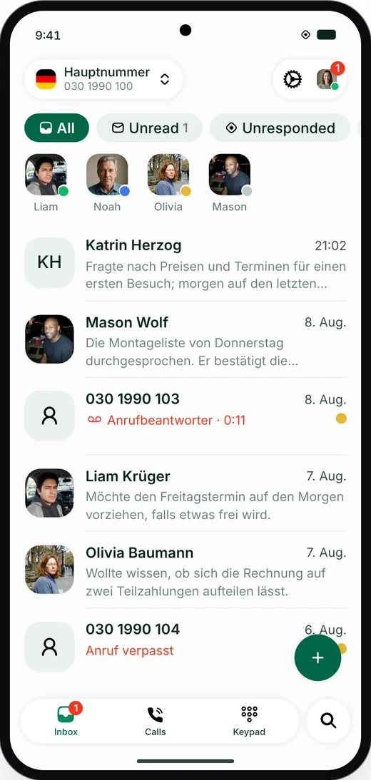 Die Allo Android-App in einem Android-Telefon