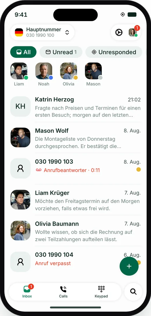 Die Allo iOS-App in einem iPhone