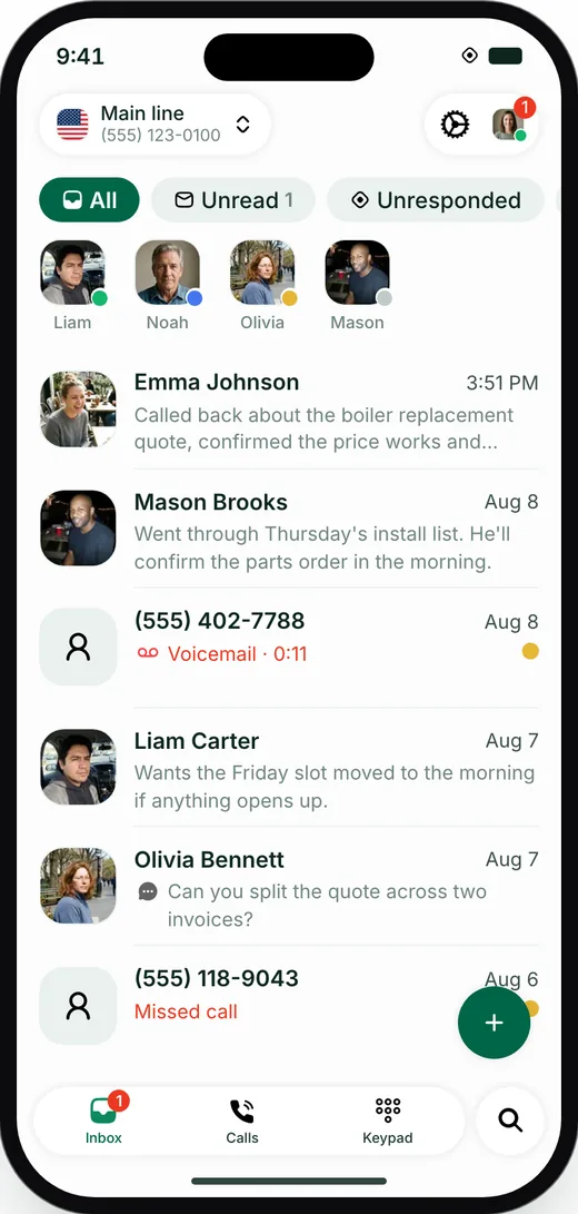 The Allo iOS app shown inside an iPhone
