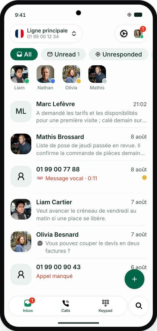 L'application Android Allo dans un téléphone Android