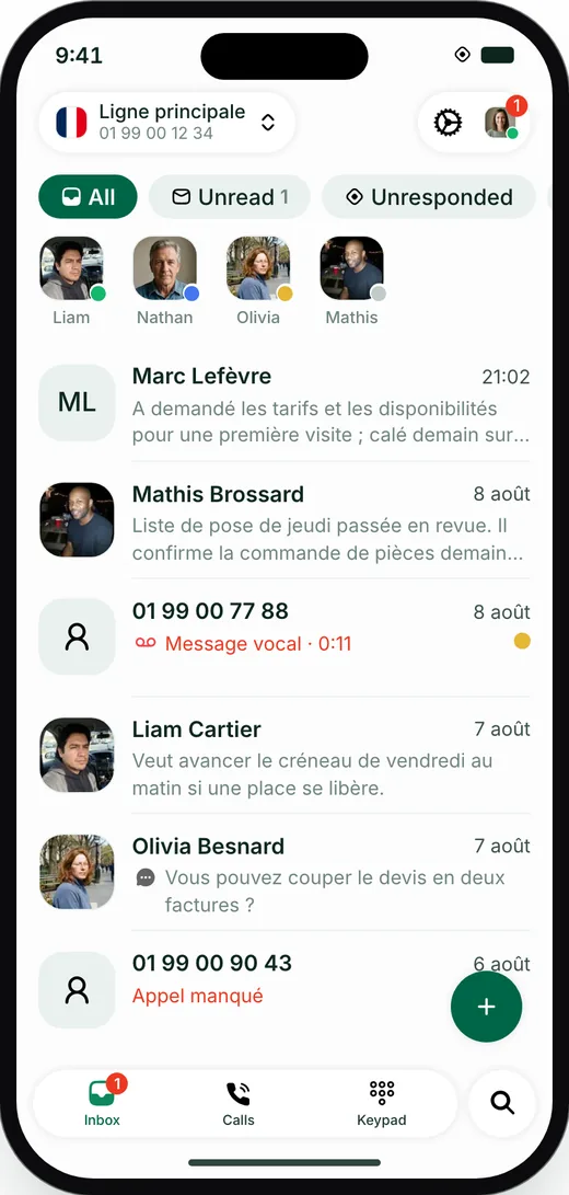 L'application iOS Allo dans un iPhone