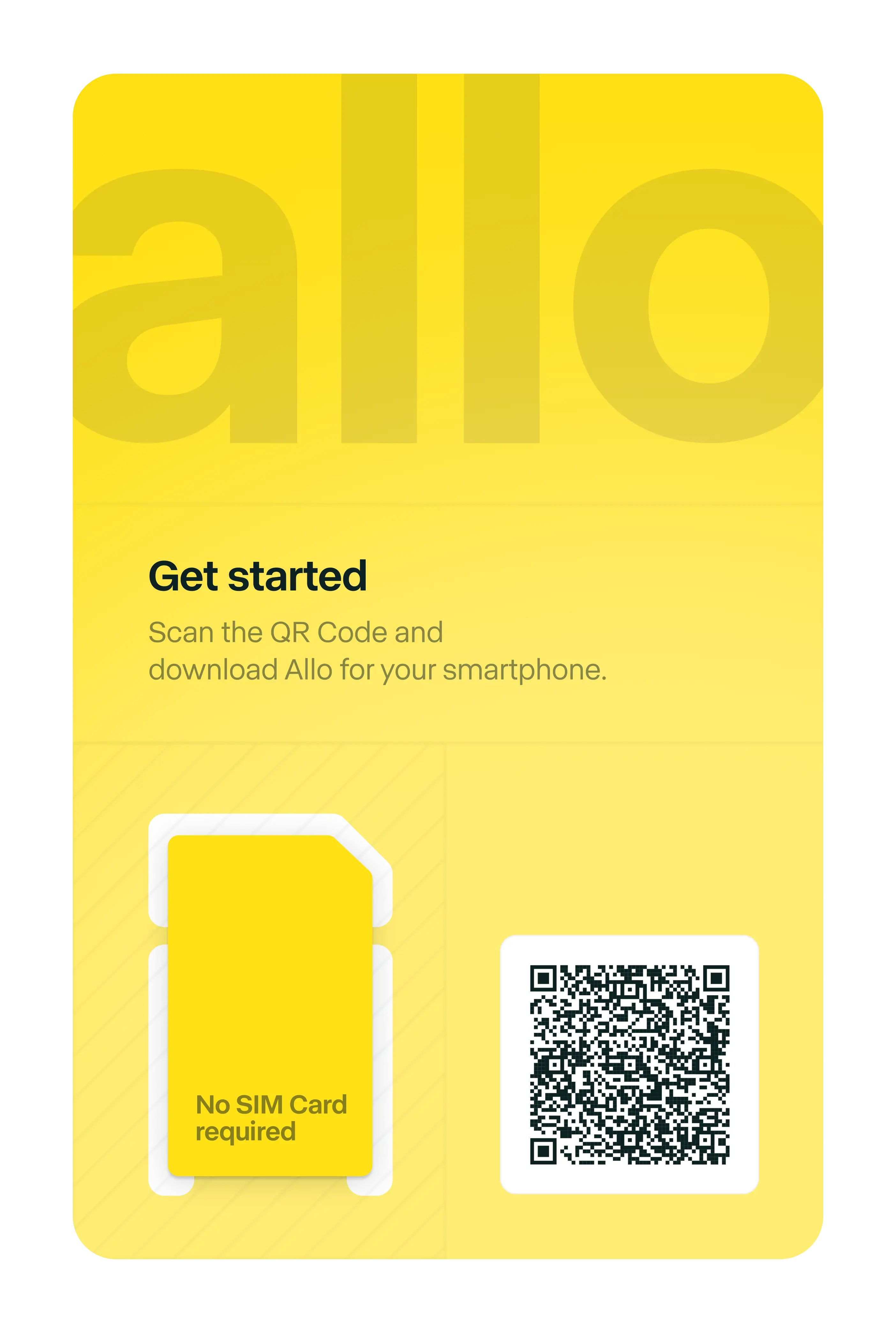 Escanea el código QR para descargar Allo en tu smartphone